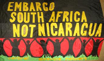 Embargo South Africa, Not Nicaragua.  Central America Network