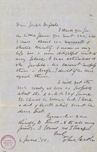 Theodore Parker to Joseph Dugdale (1855)