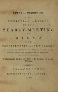 Philadelphia Yearly Meeting, Rule of Discipline on Slavery, 1797 [extract]