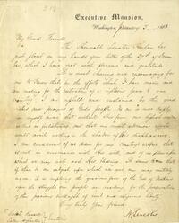 Abraham Lincoln to Caleb Russen and Sallie A. Fenton