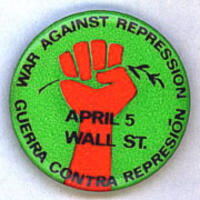 War Against Repression; Guerra Contra Represion; April 5; Wall St.