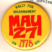 May 27, 1978; Rally For Disarmament; UN; NYC