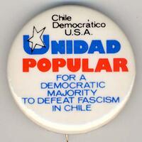 Chile Democratico U.S.A.  Unidad Popular.  For a Democratic Majority to Defeat Fascism in Chile.