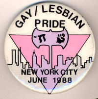 Gay/Lesbian Pride. New York City. June 1988.