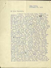Gandhi to Reynolds 1931-02-23
