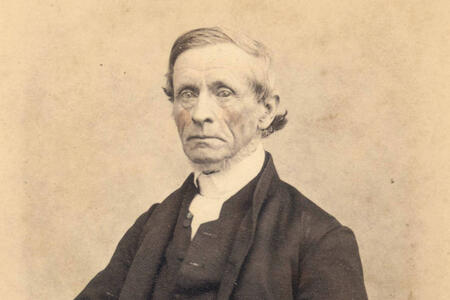 Old photograph of Samuel M Janney sitting