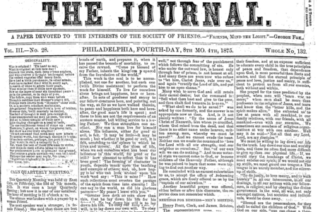 The front page of The Journal Vol. III No. 28