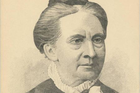 Engraving of Belva Ann Lockwood's head and shoulders